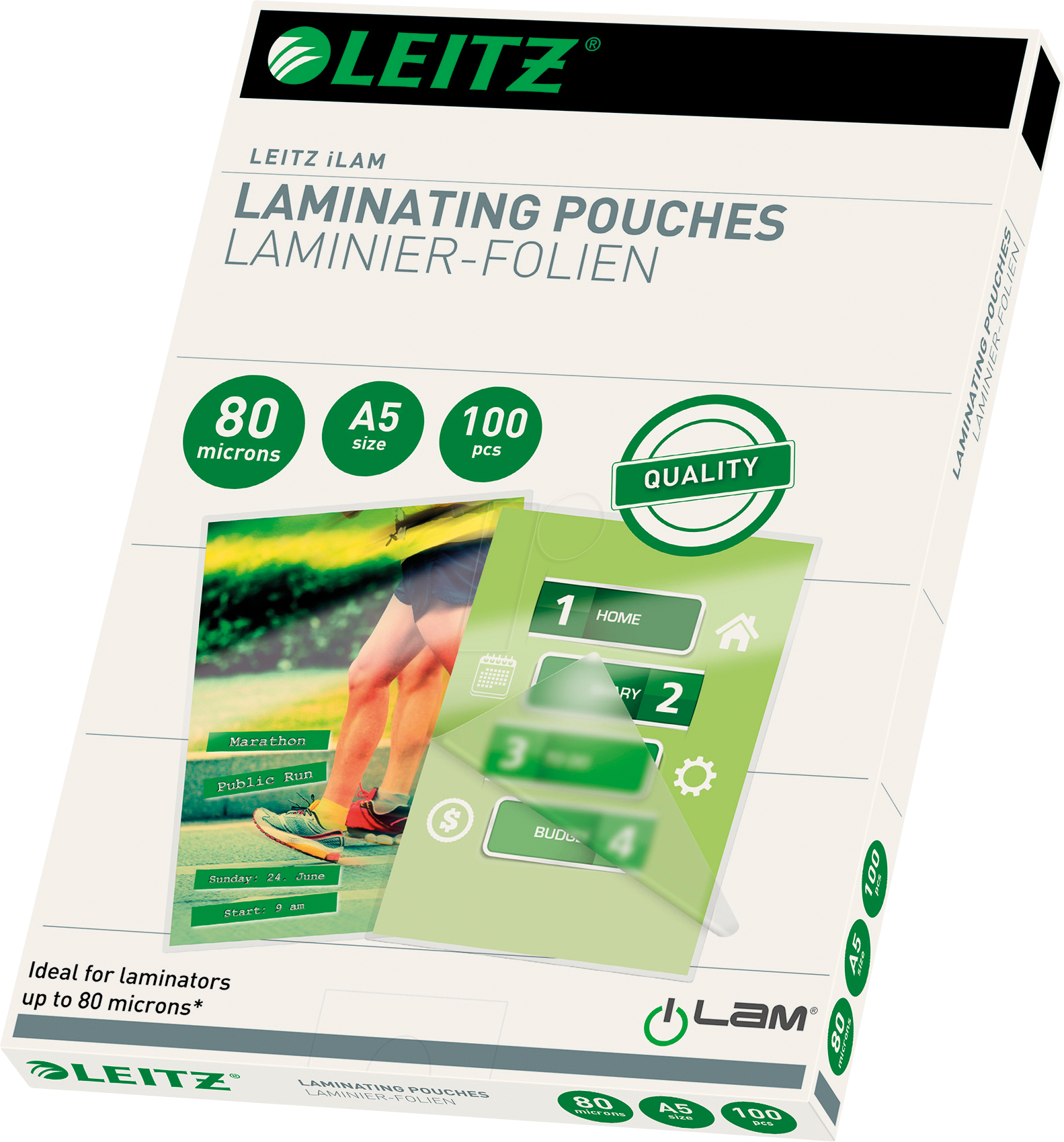 LEITZ 33817 - Laminierfolien, iLAM, DIN A5, 80 mic, 100 Stück