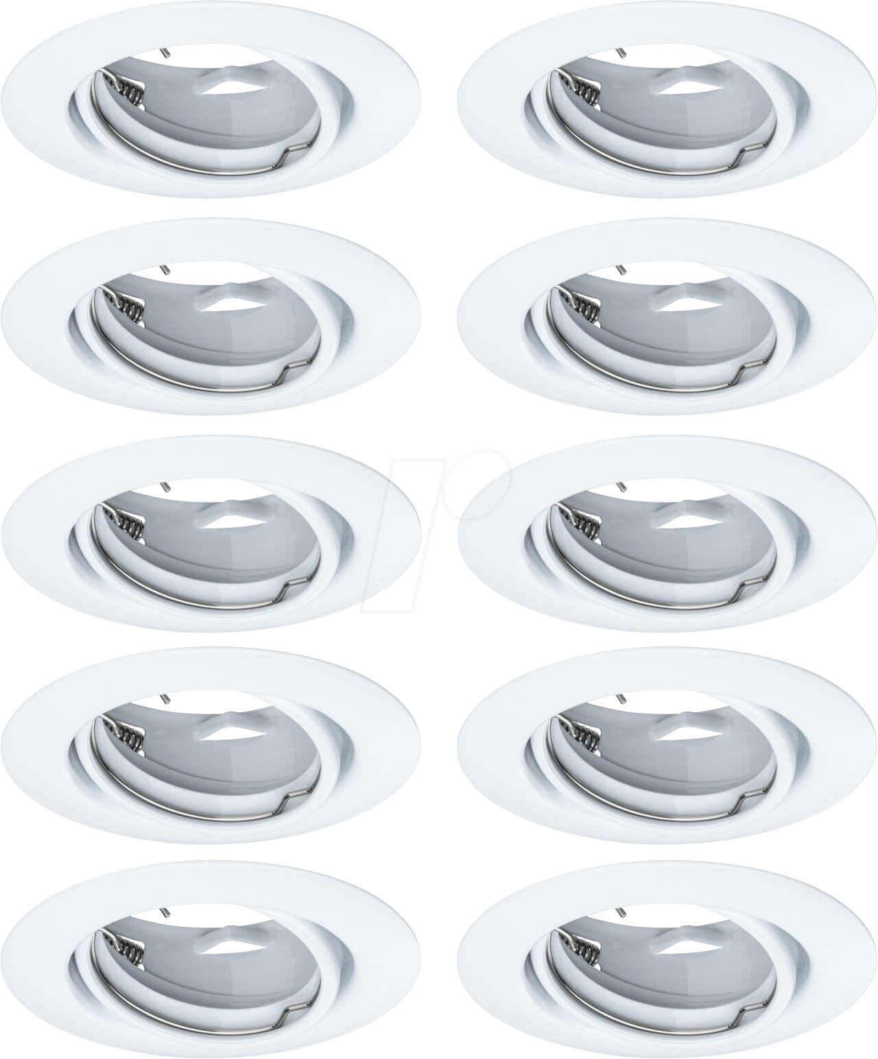 PLM 93400 - Einbauleuchte Base, GU10, 20°, rund, weiß, 10er Set