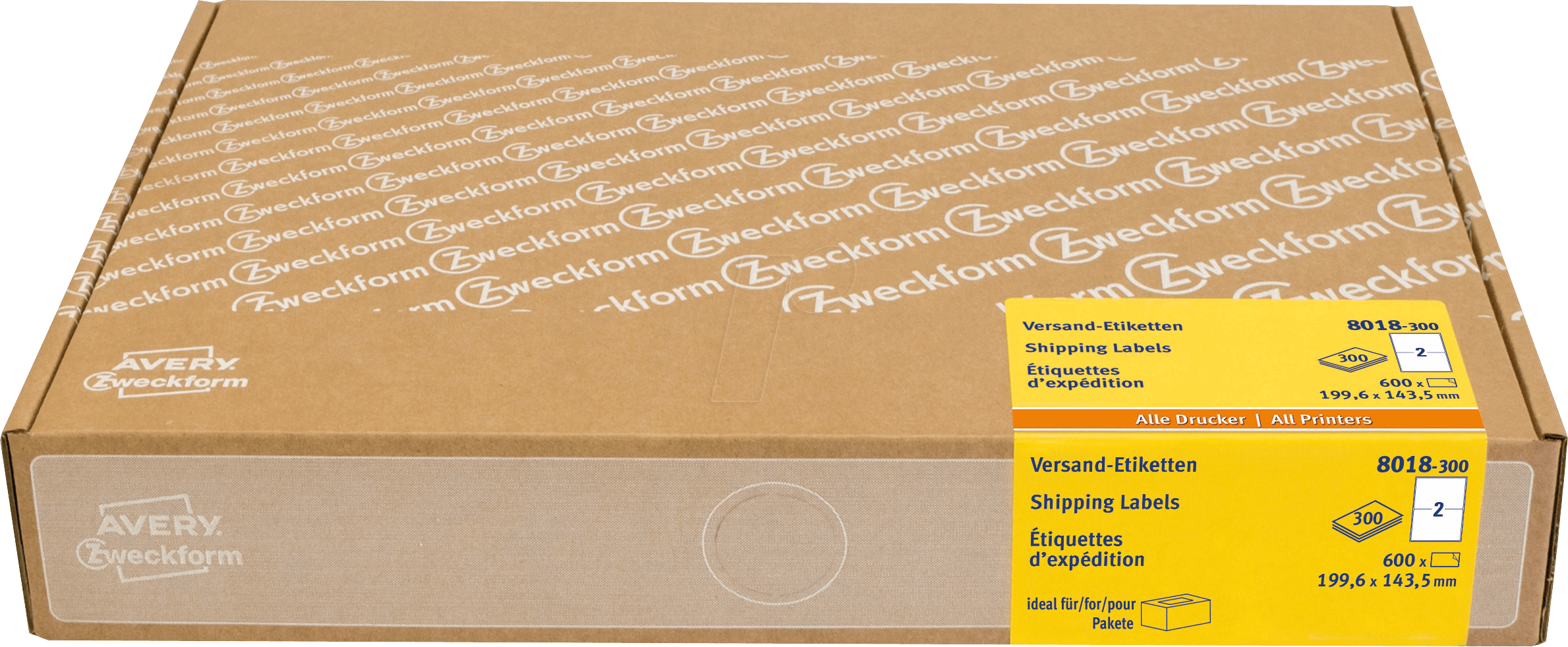 AVZ 8018-300 - Versandetiketten,199,6x143,5mm, weiß