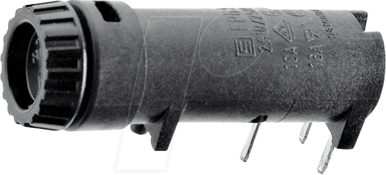 SCH 31010055 - Sicherungshalter für 5 x 20 mm, 250 V, 10 A, schwarz