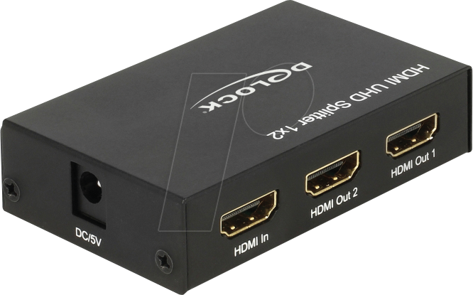 DELOCK 18682 - HDMI-Splitter, 1x2-Port, 4K/60 Hz