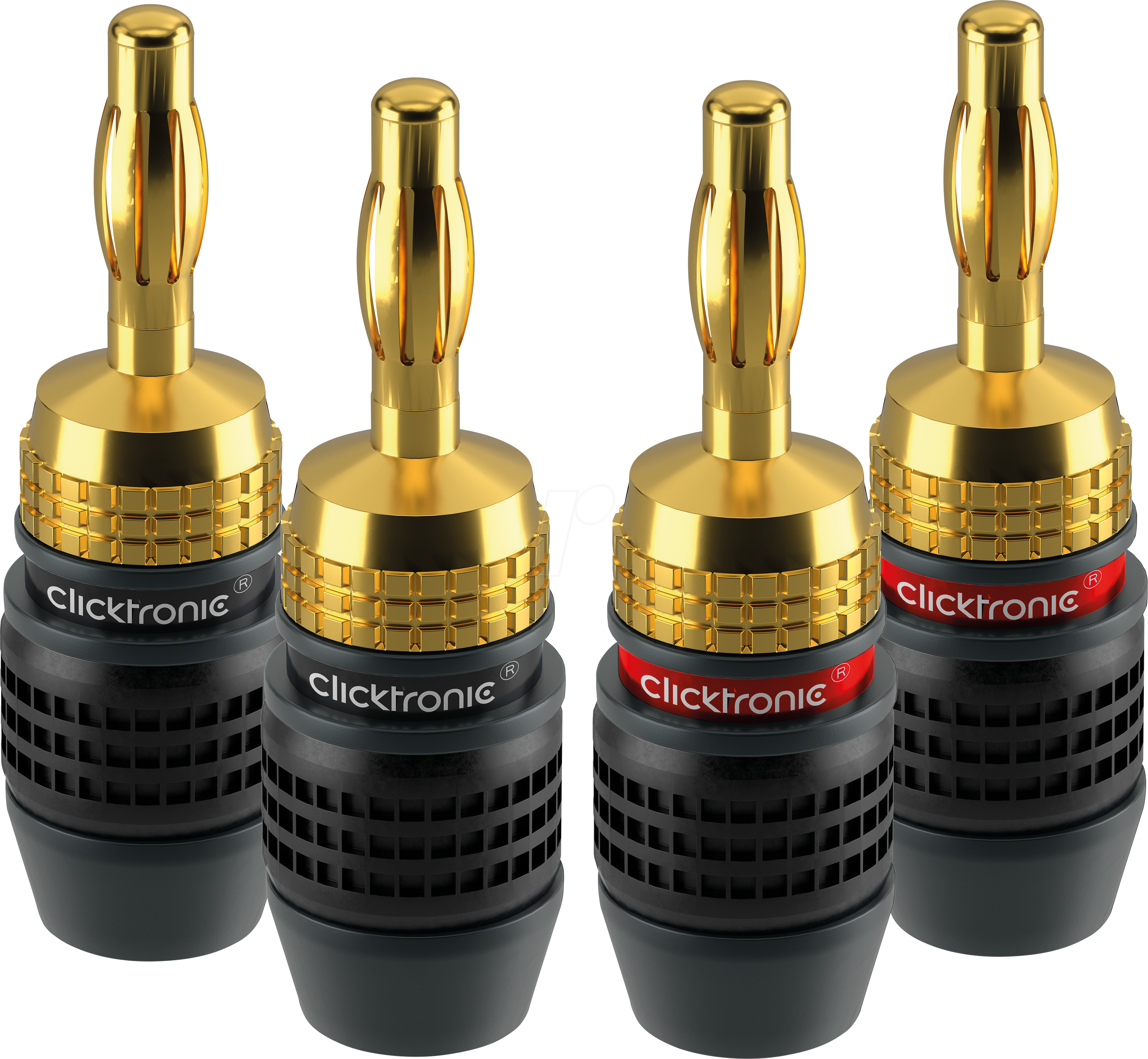 CLICK 52546 - Bananenstecker für Lautsprecherkabel, 4 Stück