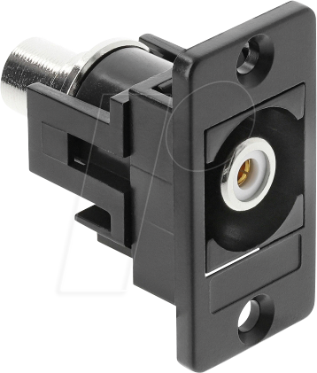 DELOCK 91112 - Panel Mount Cinch Buchse zu Cinch Buchse weiß / schwarz