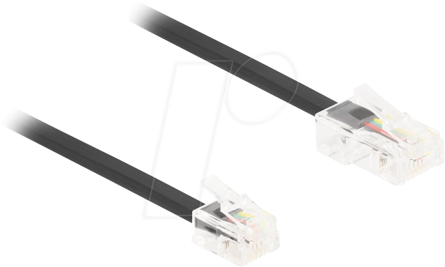 DELOCK 88036 - Telefonkabel, RJ45 Stecker > RJ11 Stecker, schwarz, 2 m