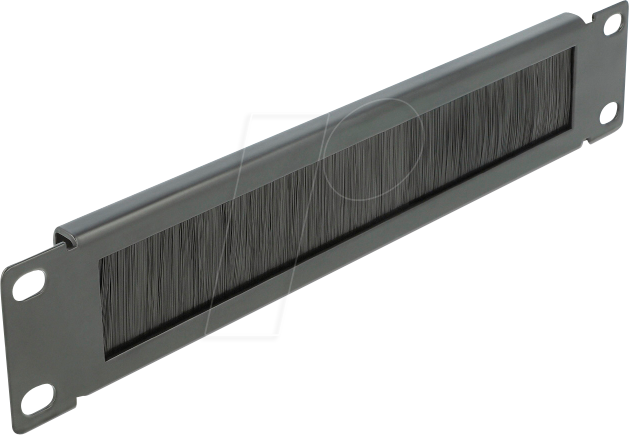 DELOCK 66287 - Kabeldurchführung 1HE mit Bürstenleiste, schwarz