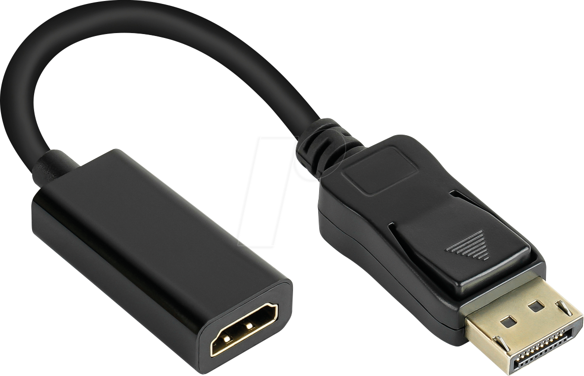 GC DP-AD08 - DisplayPort Adapter, DP 1.2 Stecker auf HDMI Buchse