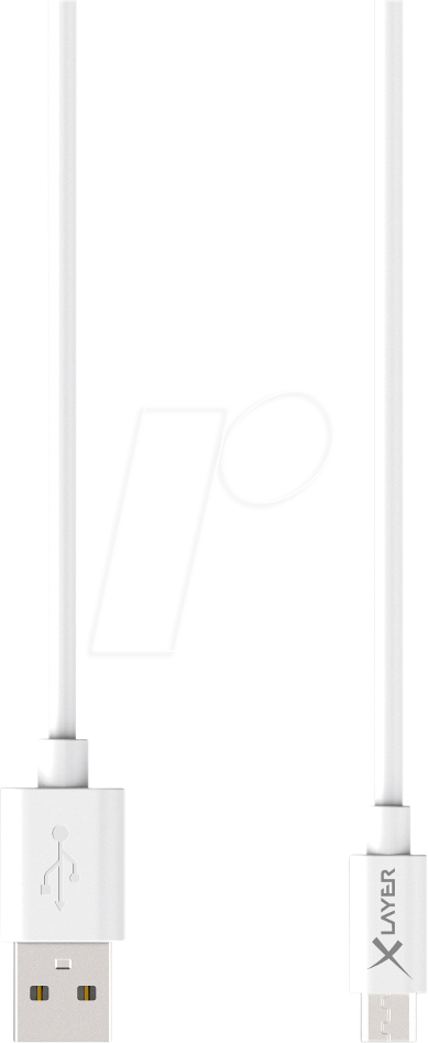 XLAYER 210570 - Sync- & Ladekabel, USB-A -> Micro, 1,2 m, weiß
