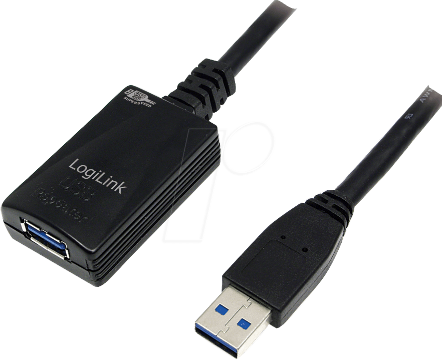 LOGILINK UA0127 - Verlängerungskabel USB 5 Gb/s - schwarz-5 Meter