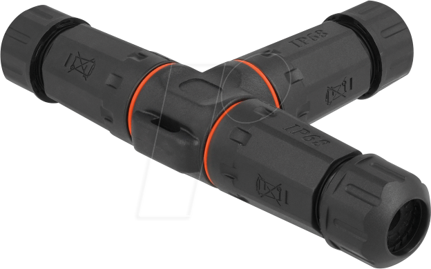 DELOCK 86918 - Kabelverbinder T-Form für Außenbereich 4 Pin, IP68 schwarz