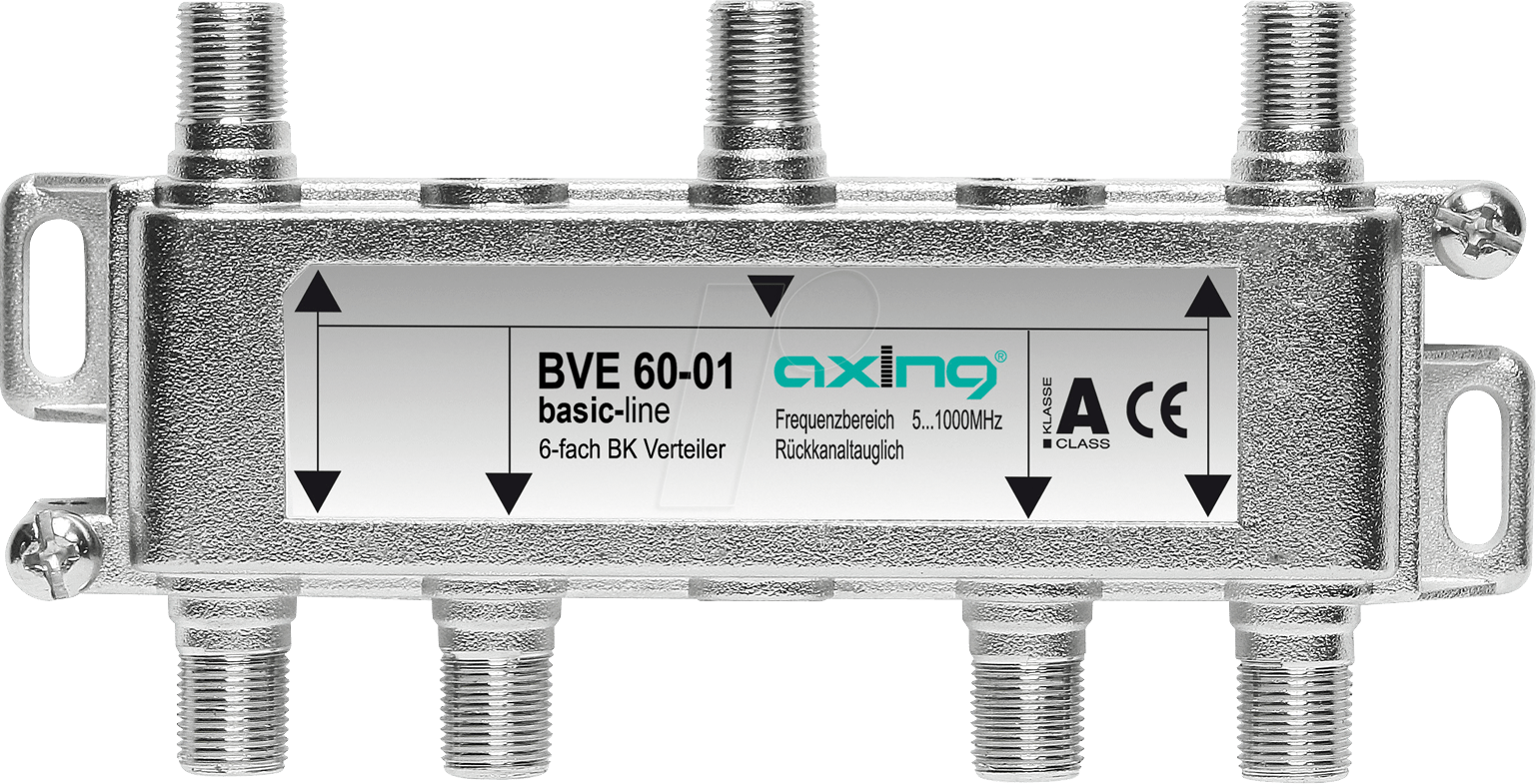 BVE 60-01 - Verteiler, 5-1006 MHz, 6-fach, 9,3 - 11,5 dB