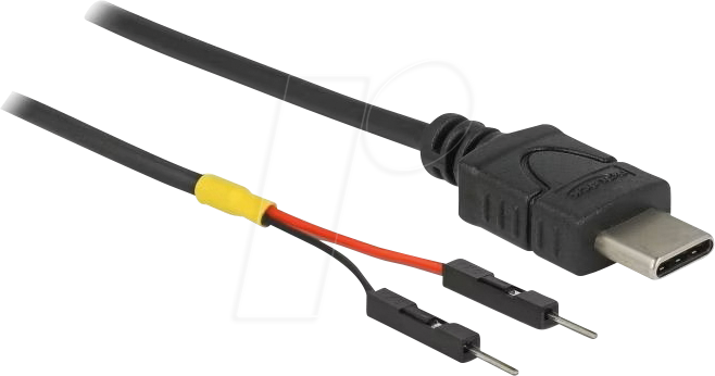 DELOCK 85418 - USB Stromkabel Typ-C auf 2x 1-pin Header, 10 cm