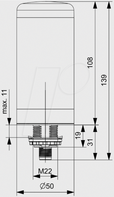 AUER SI50-GYR-W - Smart Indicator, Grün, Gelb, Rot, 18-30 V DC