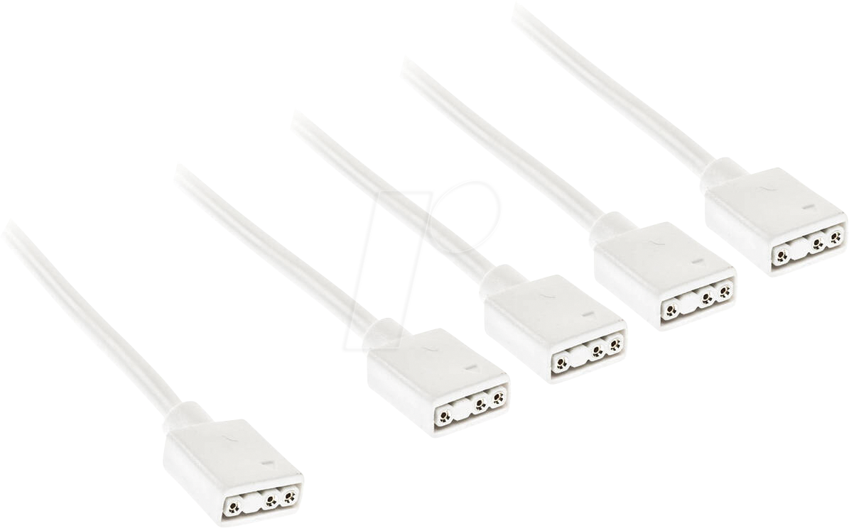 KOLINK 06645 - Kolink ARGB 1-4 Splitterkabel - 30cm, weiß