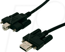 Thumbnail - EXSYS EX-K1555 - USB 2.0 Kabel, A-Stecker auf B-Stecker, zum Verschrauben, 5 m