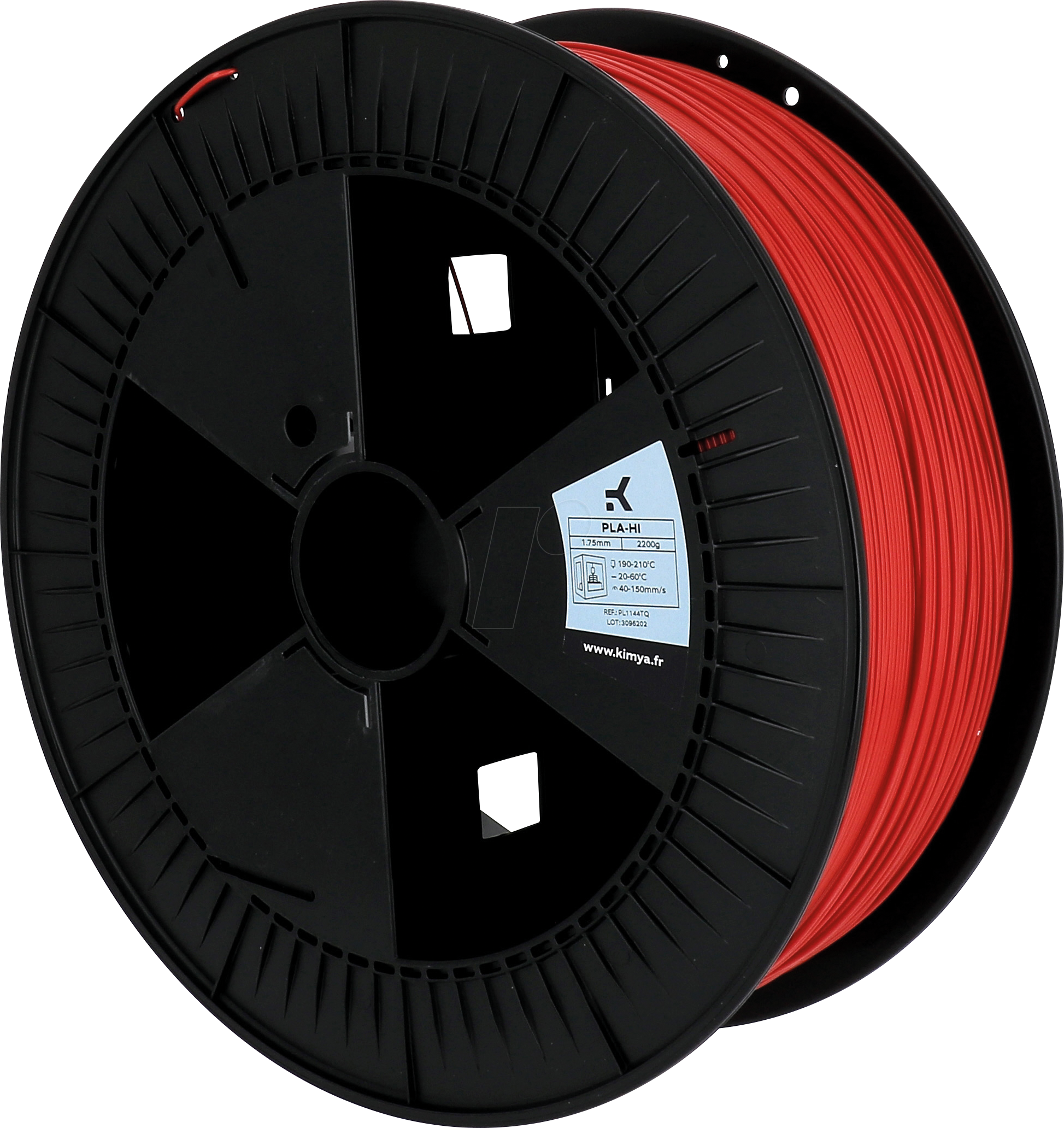 KIMYA PL1144TQ - Filament, PLA-HI, Rot, 1,75 mm, 2.200 g