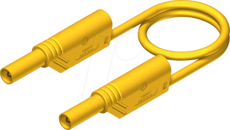 MLSS WS 200 GE - Silikon-Messleitung, 1,0 mm², 2,0 m, gelb, gesichert, stapelbar