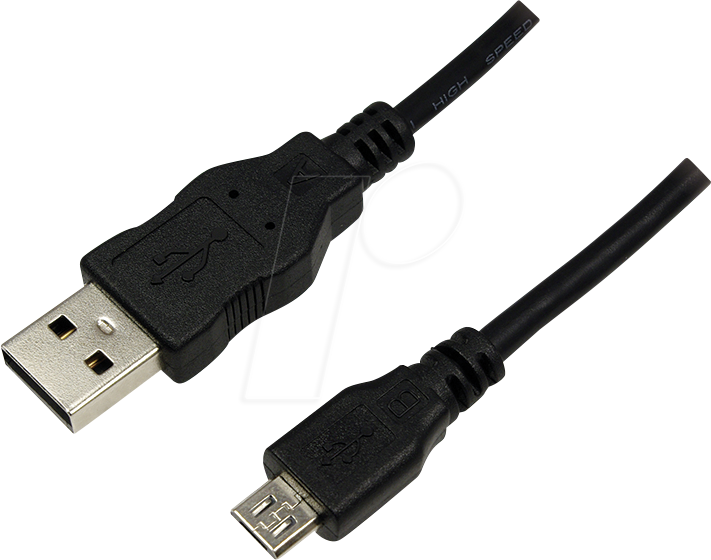 LOGILINK CU0034 - USB 2.0 Kabel, A Stecker auf Micro-B Stecker, schwarz, 1,8 m