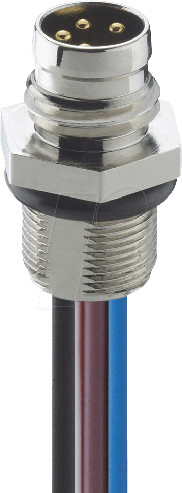 LUT 0830 T8CW03 - Einbausteckverbinder, M8, 3 pol, Stecker, 0,5 m