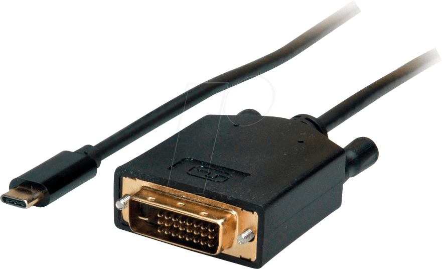 Thumbnail - VALUE 11995831 - Adapterkabel USB Type-C > DVI-D, 4K@60 Hz, 1 m