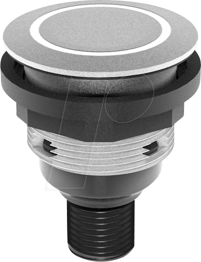 STLRBI0110C005 - Drucktaster - 1 S, Lampe, silber, LED-Ring blau