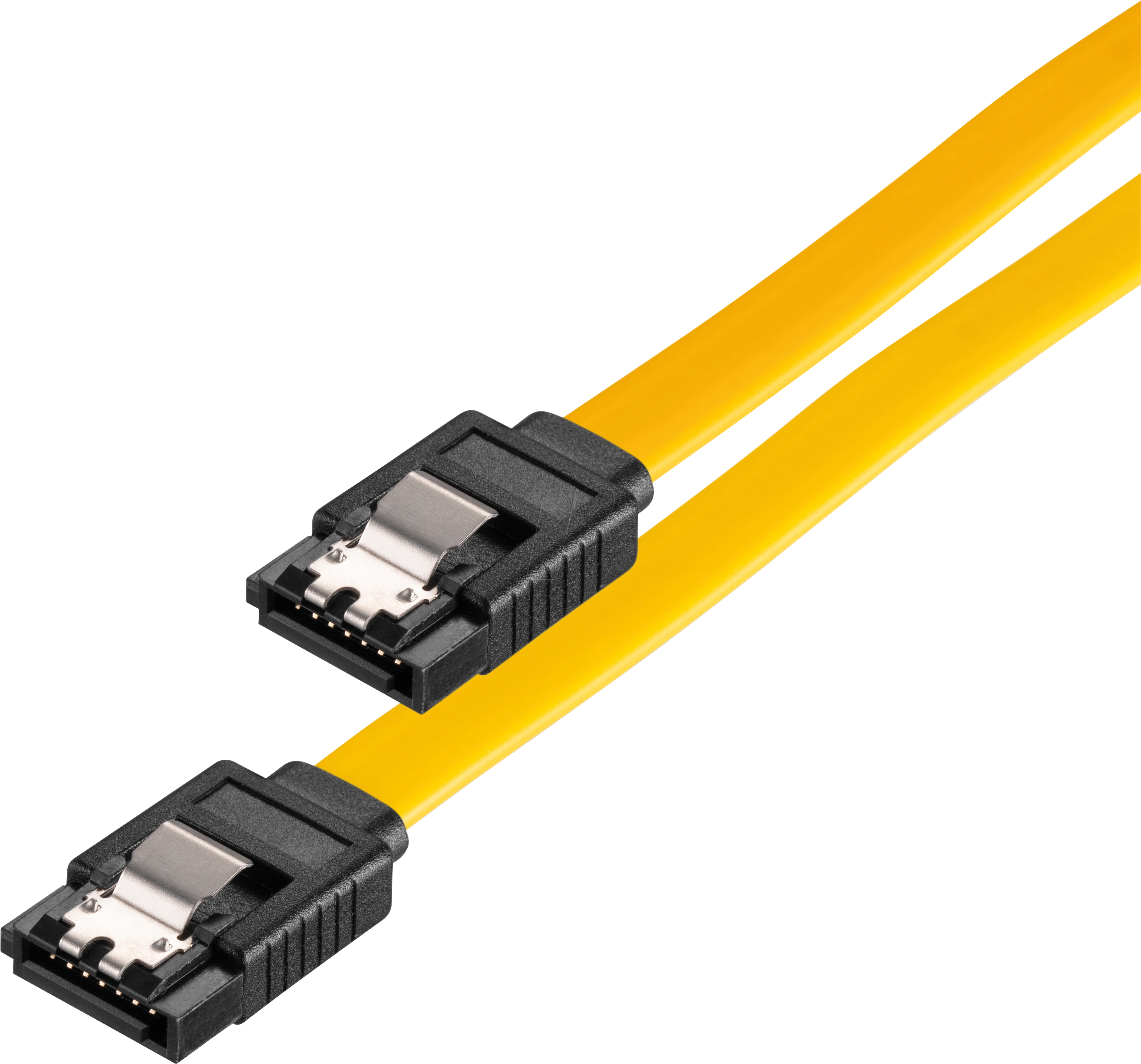 X-SATA020-050G-4 - Kabel-Set, 4x SATA 6 Gb/s (2x mit Winkel, 2x ohne) 50 cm, gelb