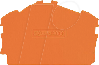 WAGO 2002-6392 - Abschluss- und Zwischenplatte 0,8 mm dick, orange