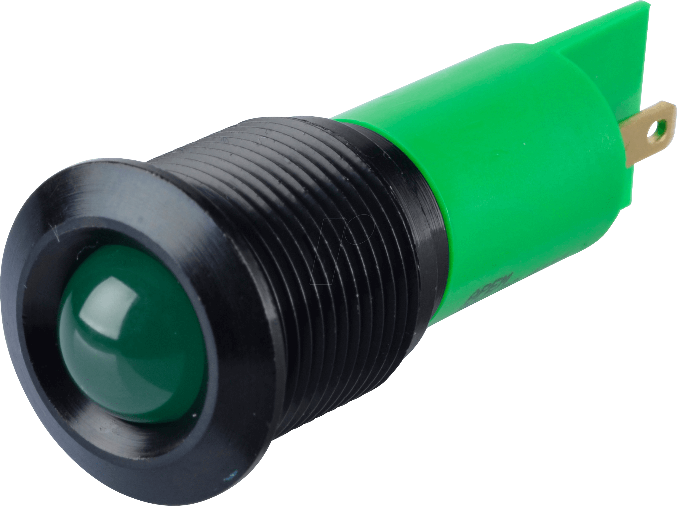 APM Q16P1B G12E - LED-Signalleuchte, grün, 12 V, Ø 16 mm, vorstehend, FASTON