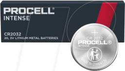 CR 2032 PROC1X - Lithium-Knopfzelle, 3 V, 260 mAh, 20x3,2 mm, 1er-Pack