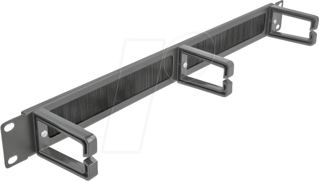 DELOCK 66488 - 19'' Kabelmanagement Bürstenleiste mit 3 Bügeln 1 HE schwarz