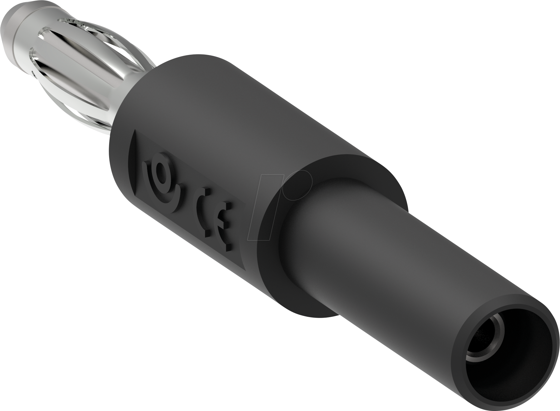 PJP ADA1056-SW - Adapterstecker, 4 mm Stecker / 2 mm Buchse, schwarz