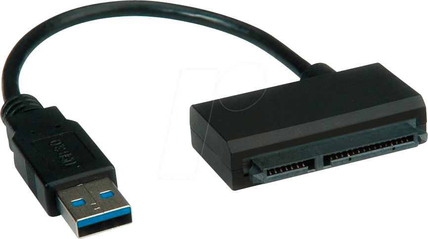 ROLINE 12021043 - USB Konverter, A Stecker auf SATA 22 pin, 0,15 m