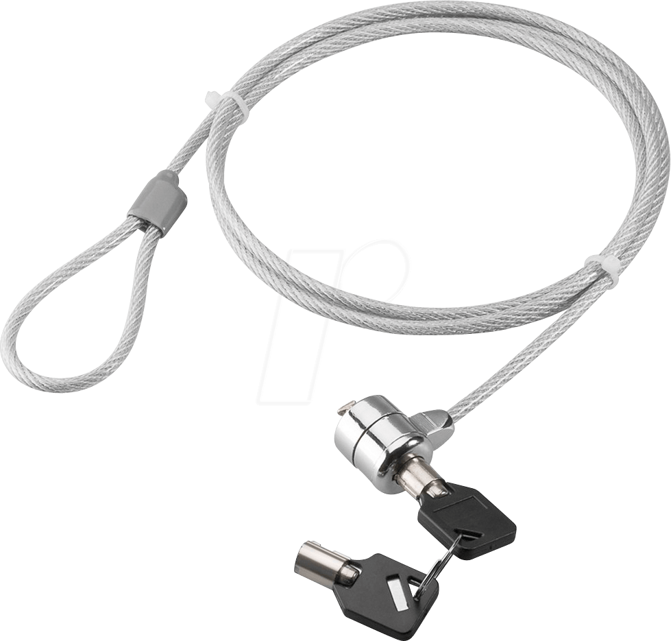 GOOBAY 93037 - Laptopschloss, Schlüssel, 1,5 m