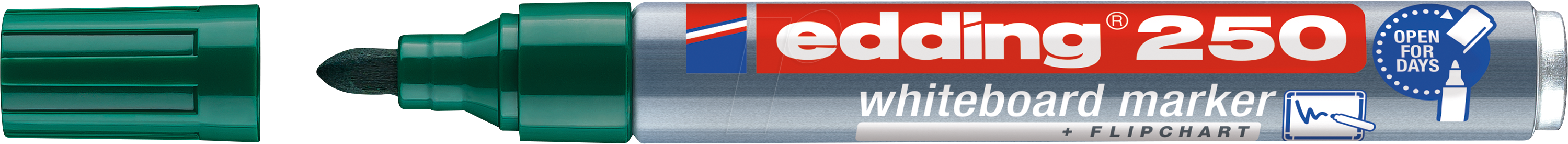 EDDING 250GN - Whiteboard Marker, 1,5 - 3,0 mm, grün