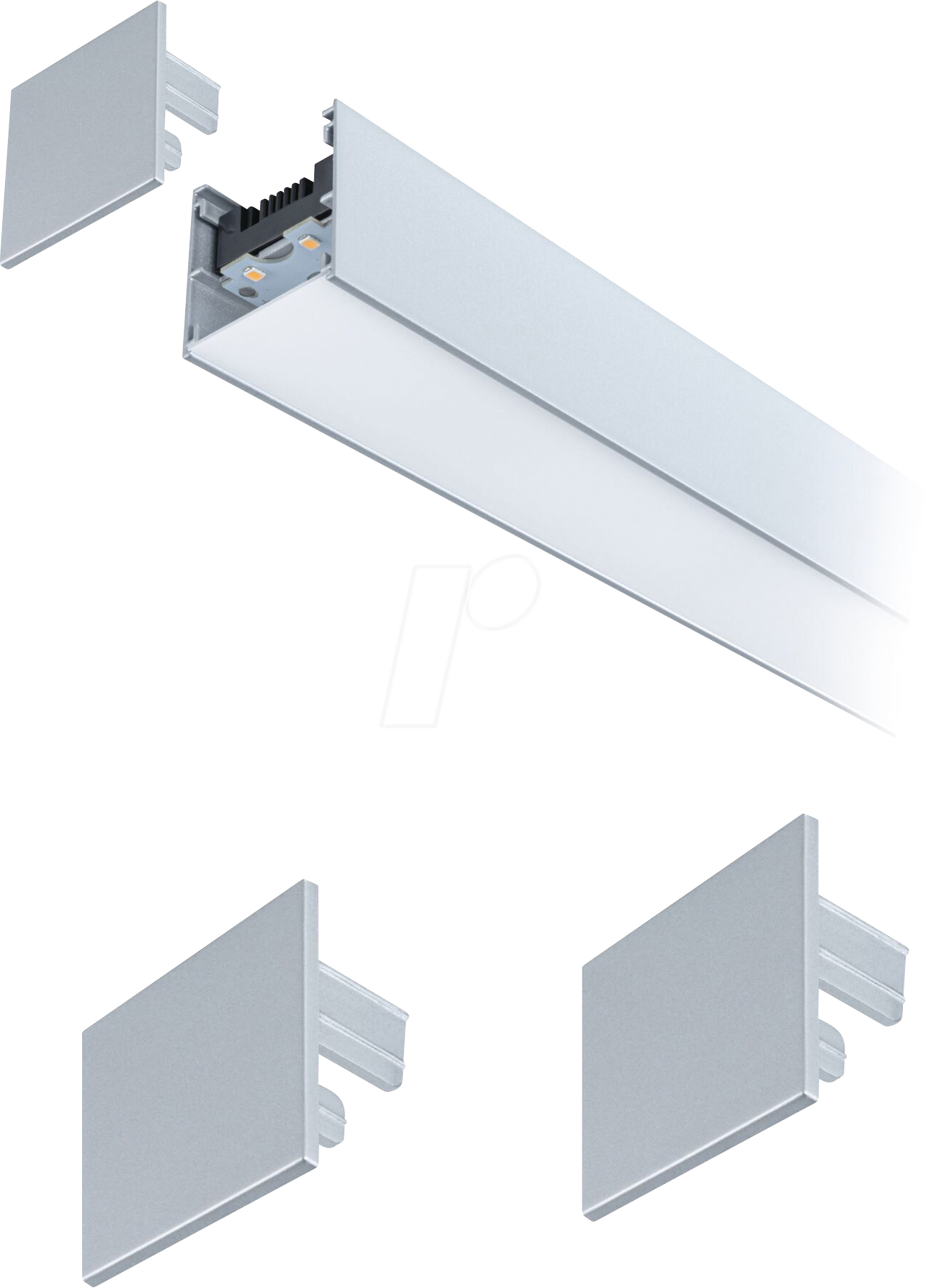 PLM 98625 - Linion Endkappe, Chrom matt, 2er-Pack