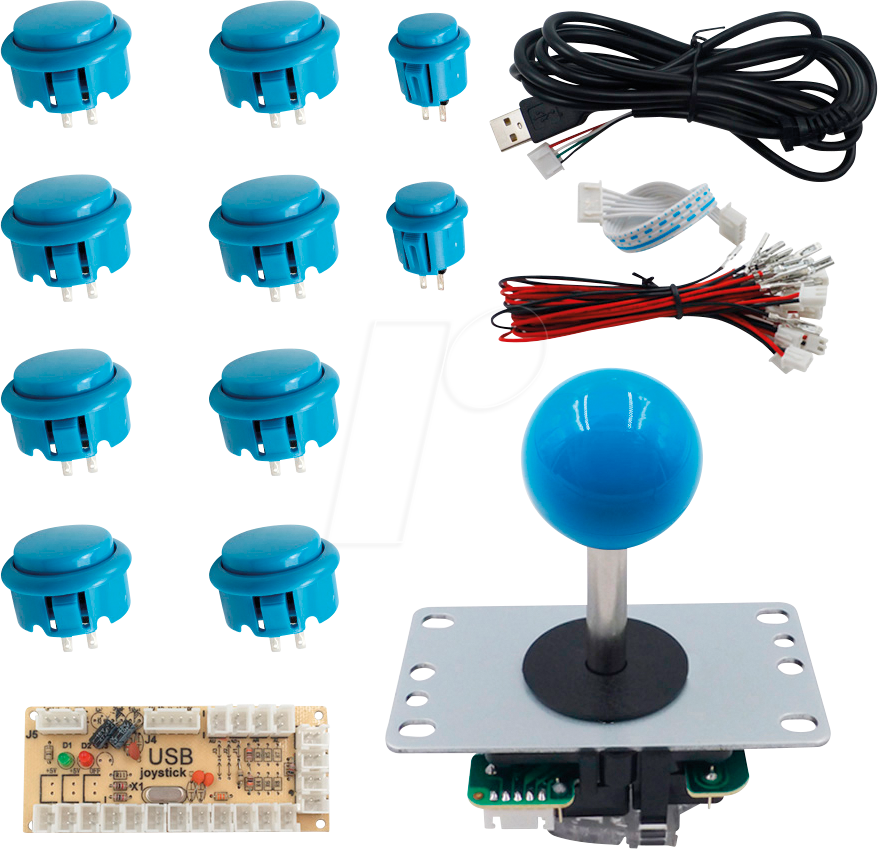 KUB ARC-BL - DIY Arcade Set Blau