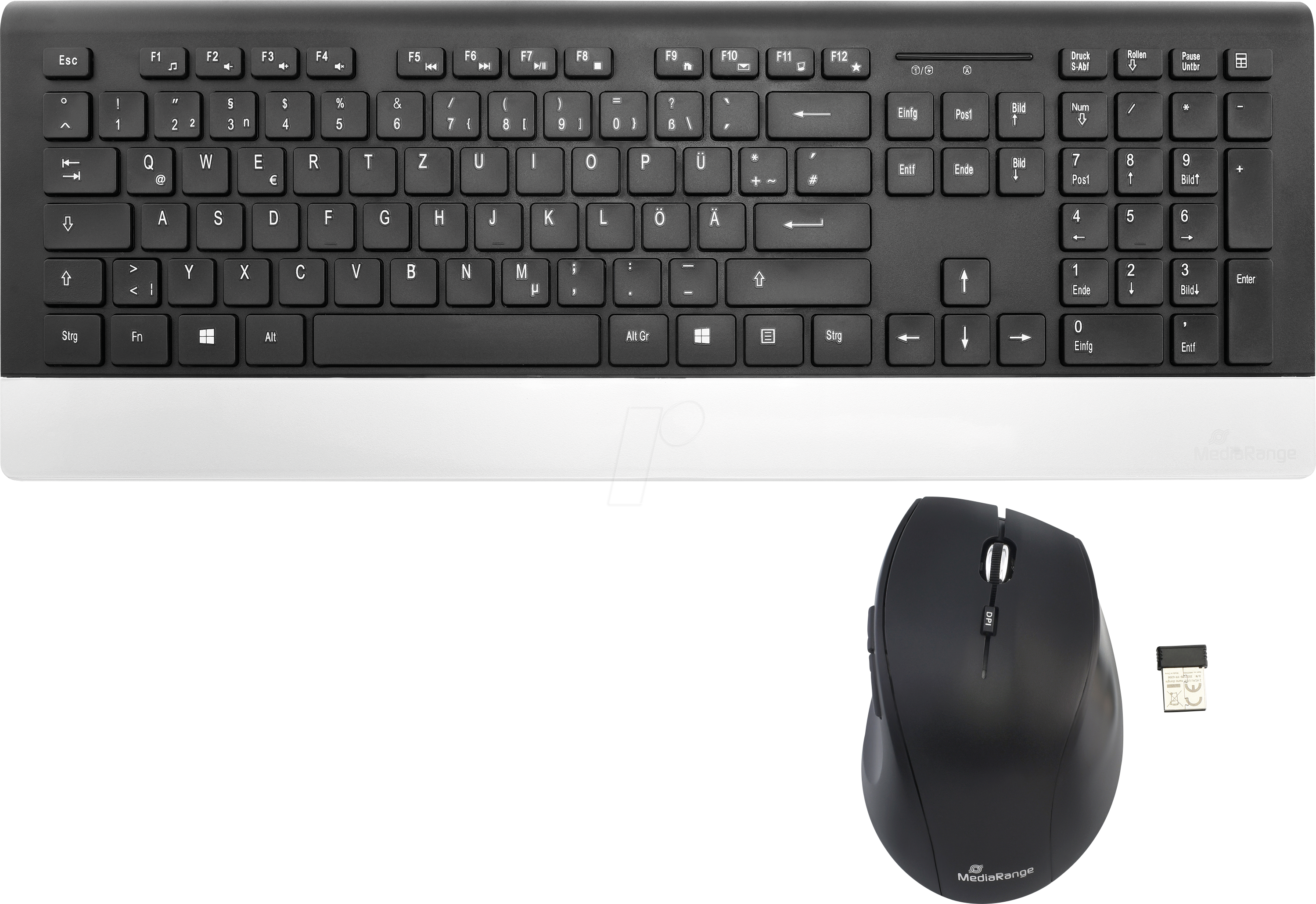 MR OS105 - Tastatur-/Maus-Kombination, Funk, schwarz/silber