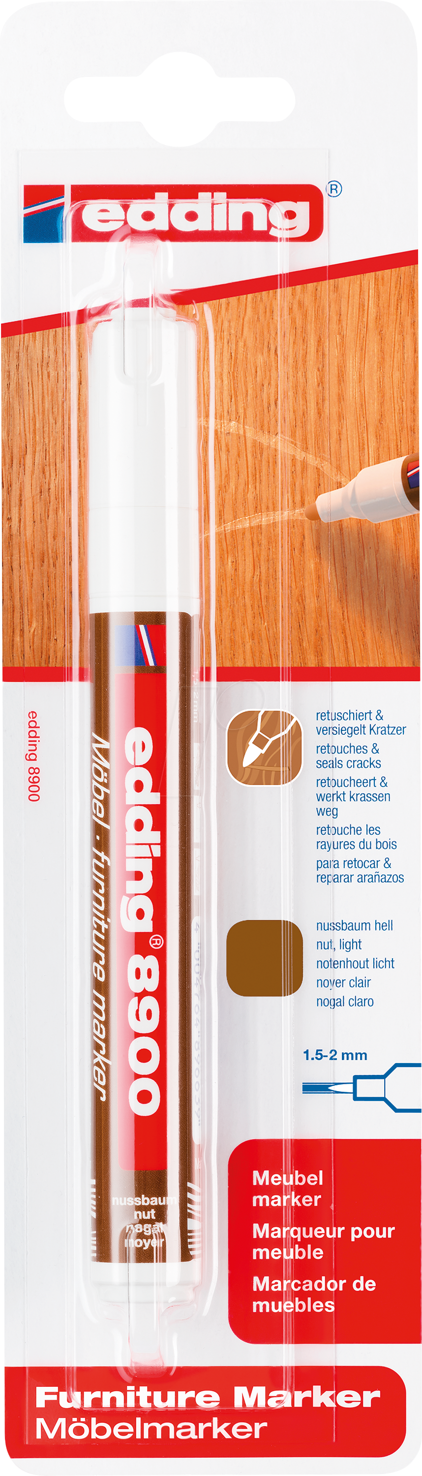EDDING 8900-4614 - Möbelmarker nussbaum hell