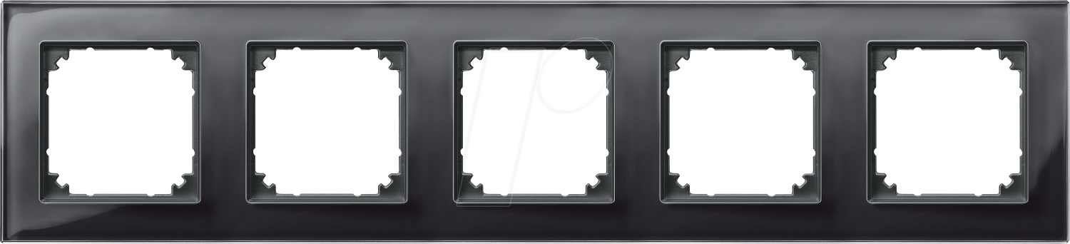 ME MP 489503 - M-PLAN, Rahmen, 5-fach, Echtglas, onyxschwarz