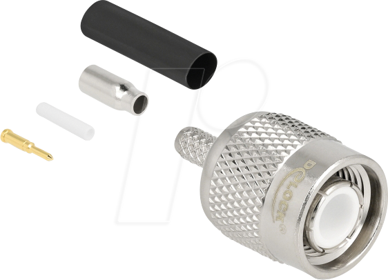 DELOCK 91761 - TNC Stecker zum Crimpen RG-174 / RG-316 mit passendem Schrumpfsc