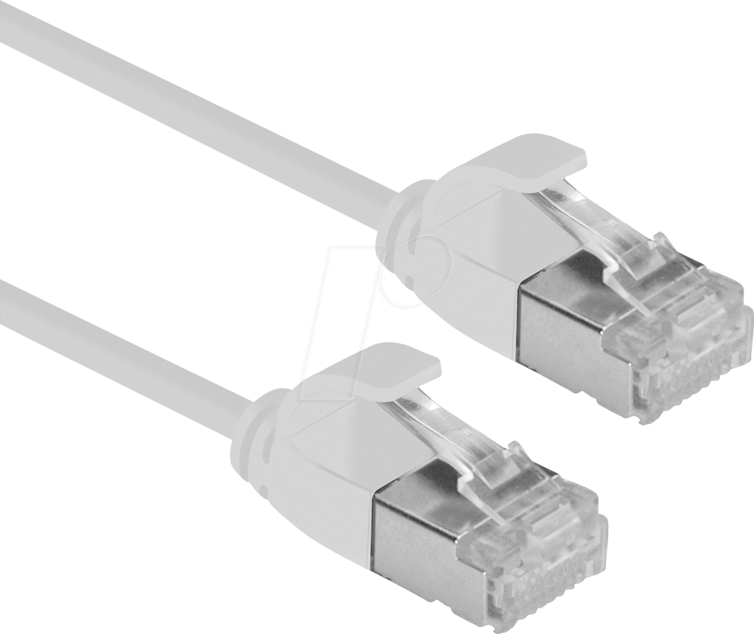 Thumbnail - ROLINE 21443300 - Cat.6a Slim Patchkabel, U/FTP, grau, 0,15 m