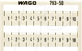 WAGO 793-501 - Schnellbezeichnungssystem, weiss, unbedruckt