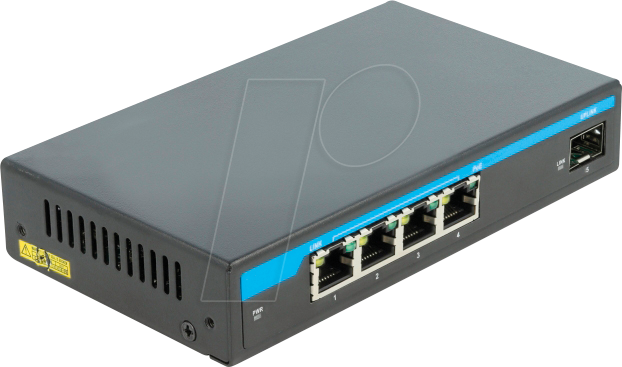 DELOCK 87765 - Switch, 5-Port, Gigabit Ethernet, PoE, SFP