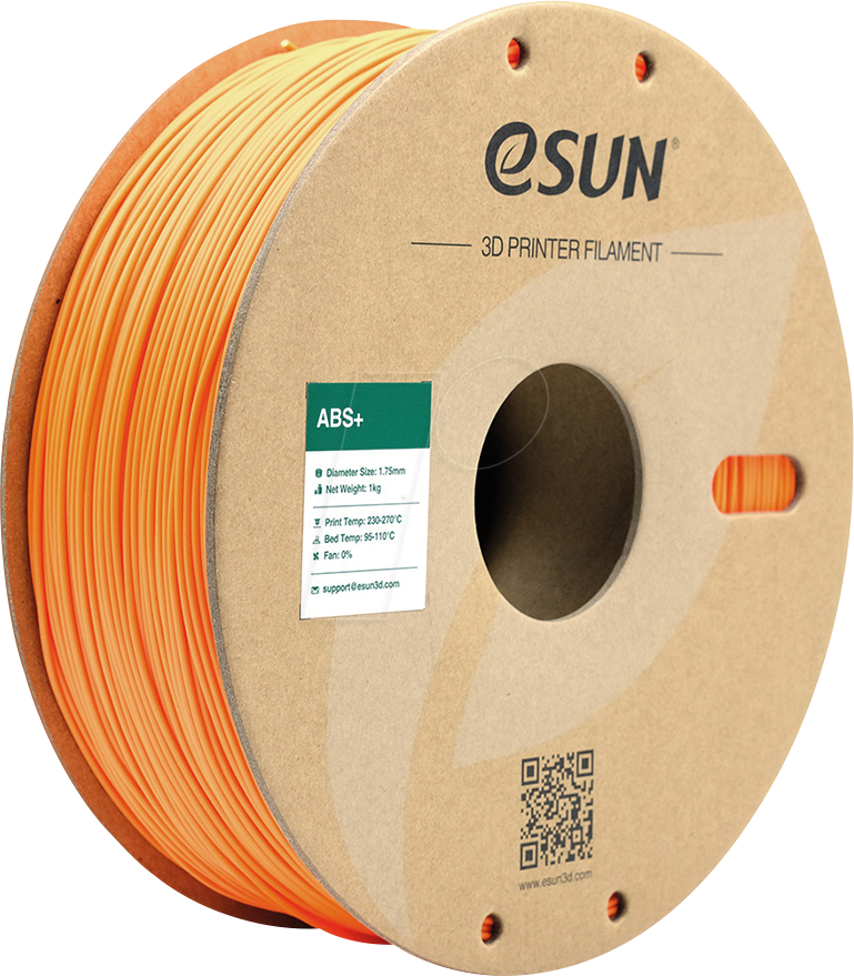 ESUN 72229082 - Filament, ABS+, 1,75 mm, orange, 1 kg