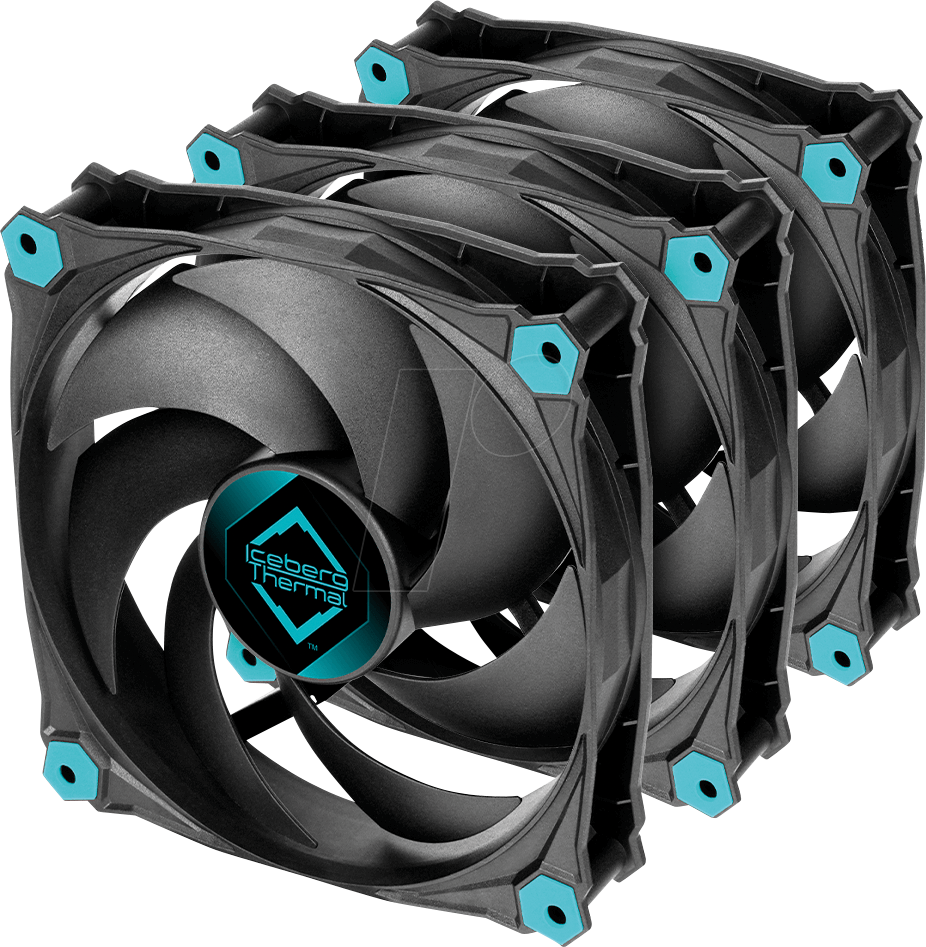 ICT 71840 - Iceberg Thermal IceGALE Silent Gehäuselüfter, 120 mm, 3er Pack