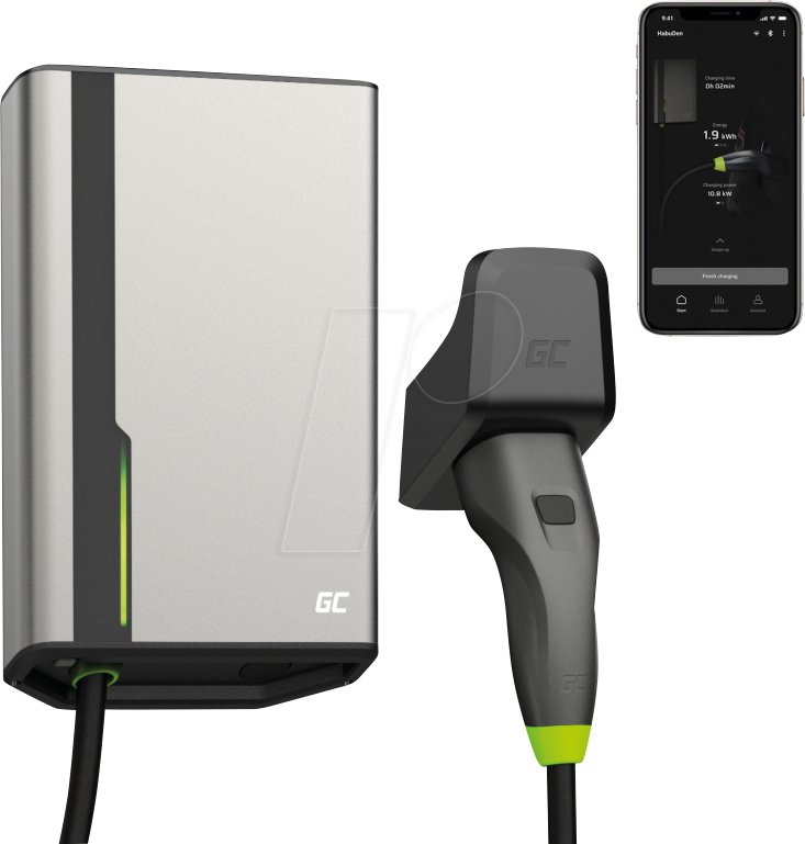 GC EVGC021A2275 - Green Cell HabuDen Wallbox, 22 kW, 32 A, 7,5m