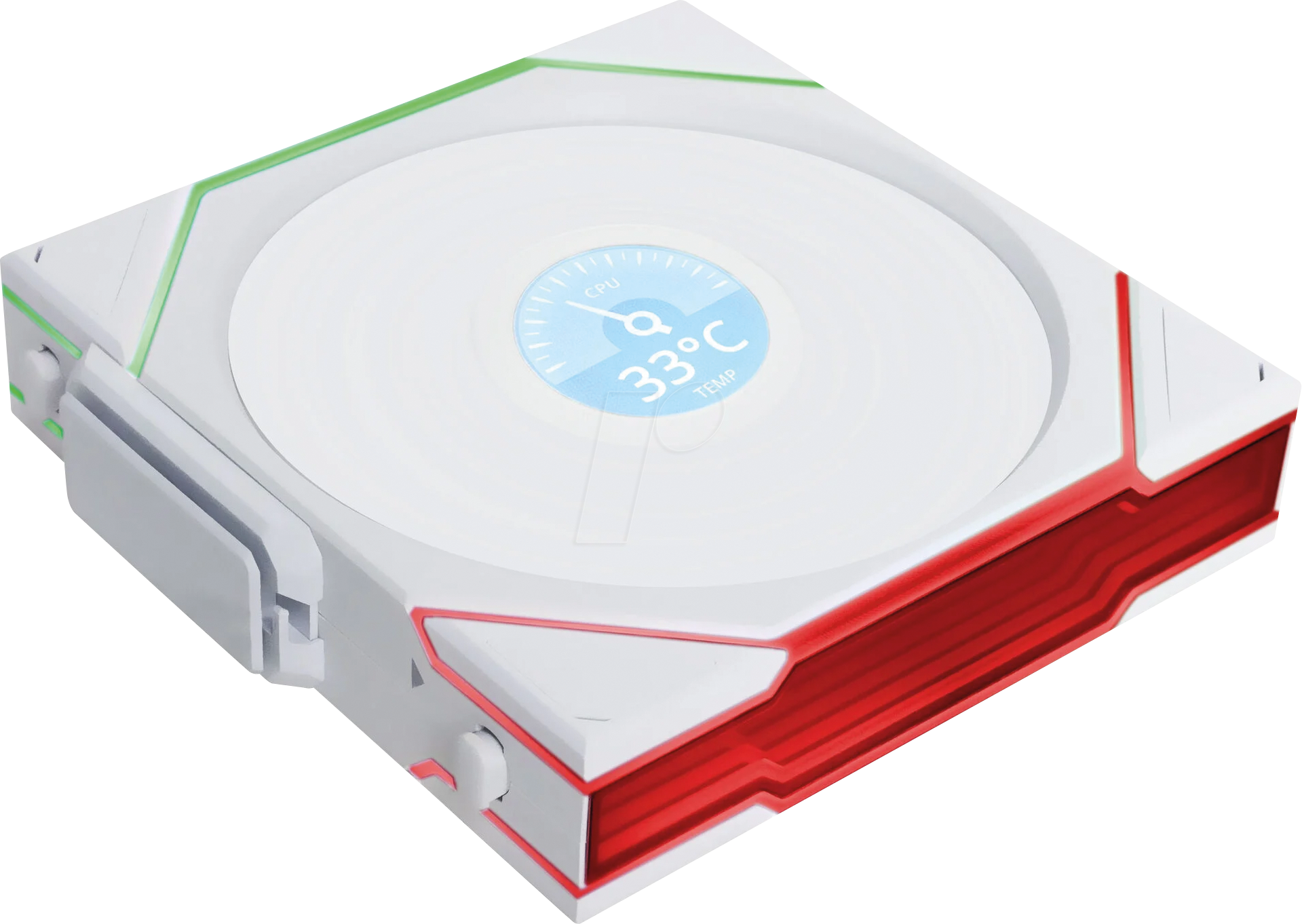 LIAN RTLLCD1W1W - Lian Li Wireless LCD Lüfter, ARGB, PWM, Reverse, 120 mm, weiß