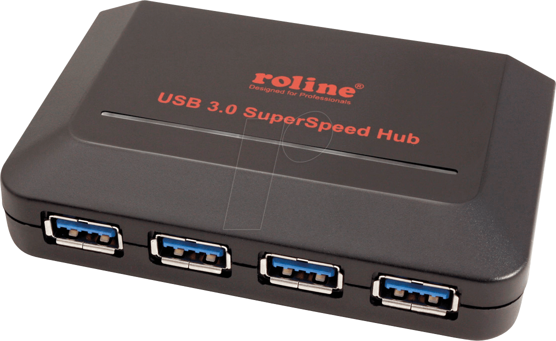 ROLINE 14025015 - USB 3.0 Hub 4 Port, USB-B zu 4x USB 3.0 Typ A