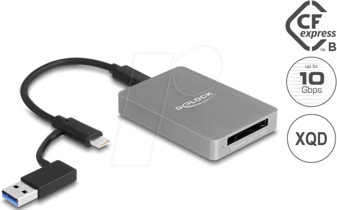 DELOCK 91008 - Card Reader für CFexpress oder XQD Karten
