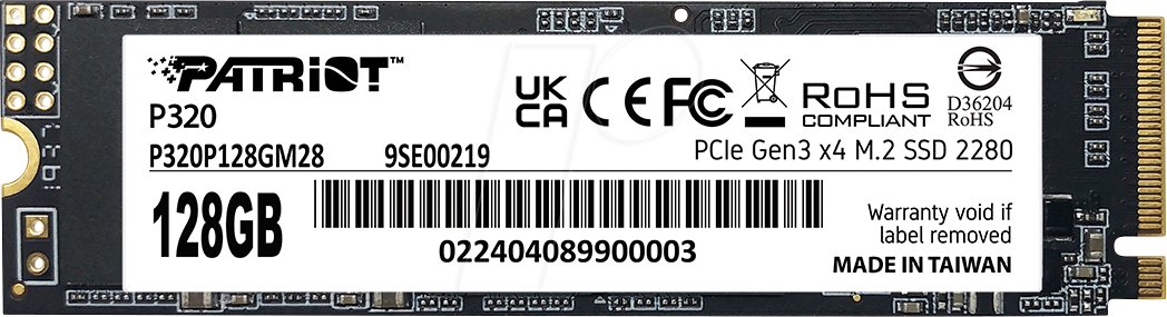 P320P128GM28 - Patriot P320 SSD 128 GB, M.2 2280
