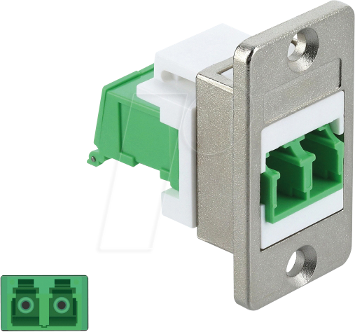 DELOCK 91088 - LC Duplex Einbaubuchse / Buchse, Laserschutzklappe